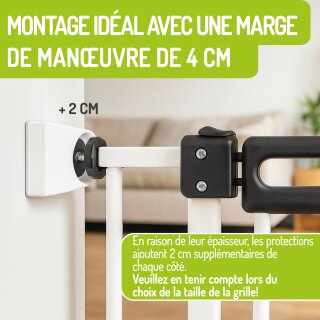 4er Set Elefantenfüße – Eckige Wandschutz-Pads für Kinderschutzgitter, rutschfest & stabil