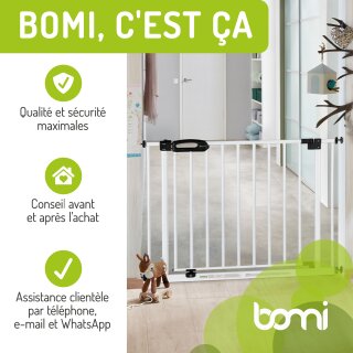 BOMI Wandschutz-Pads eckig | Elefantenfüße für Türschutzgitter | 4er-Set