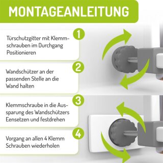 Wandschutz-Pads 4er Set (Eckig)