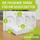 4er Set Elefantenfüße – Eckige Wandschutz-Pads für Kinderschutzgitter, rutschfest & stabil