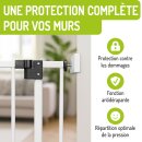 BOMI Wandschutz-Pads eckig | Elefantenfüße für Türschutzgitter | 4er-Set