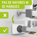 BOMI Wandschutz-Pads eckig | Elefantenfüße für Türschutzgitter | 4er-Set