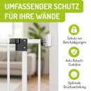 BOMI Wandschutz-Pads eckig | Elefantenfüße für Türschutzgitter | 4er-Set