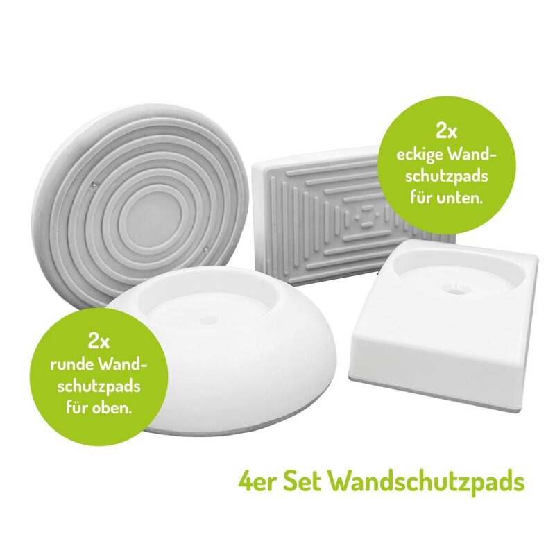 Wandschutzpads 4er Set für Türschutzgitter rund & eckig, 14,99 €