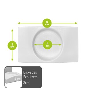 Wandschutzpads 4er Set für Türschutzgitter rund & eckig