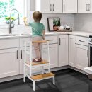 KIDUKU Lernturm Montessori Weiß/Natur –...
