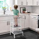 KIDUKU Lernturm Montessori Weiß/Grau –...