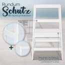 KIDUKU Lernturm Montessori Weiß – Learning Tower aus Holz – Küchenhelfer für Kinder – Kinder Tritthocker – Küchenlernturm bis 30 kg