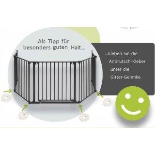 10x Antirutsch-Aufkleber für Schutzgitter Milo – Ersatz-Set für besseren Halt & Bodenschutz