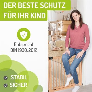 Treppenschutzgitter Miko aus Holz von 63-161 cm aus Holz