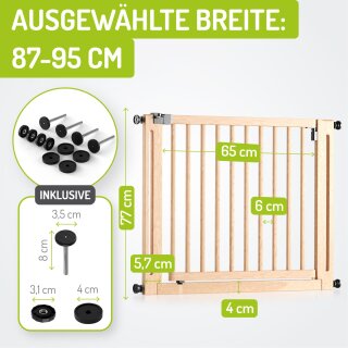 Türschutzgitter Miko XXL von 87-95 cm aus Holz