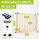 Türschutzgitter Miko XXL von 95-103 cm aus Holz