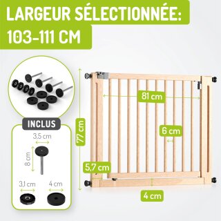 Türschutzgitter Miko XXL von 103-111 cm aus Holz