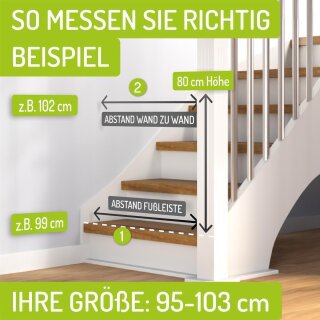 Türschutzgitter Miko XXL von 115-123 cm aus Holz