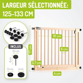 Türschutzgitter Miko XXL von 125-133 cm aus Holz