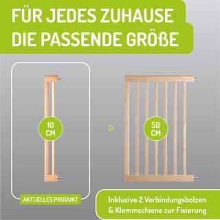 Verlängerungen 77 cm für Miko Holzschutzgitter – Holz-Erweiterungen naturbelassen (10–50 cm)
