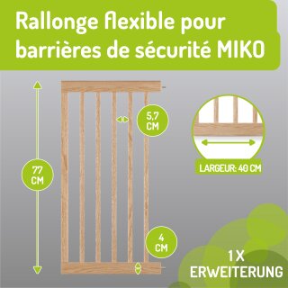 Verlängerungen 77 cm für Miko Holzschutzgitter – Holz-Erweiterungen naturbelassen (40 cm)