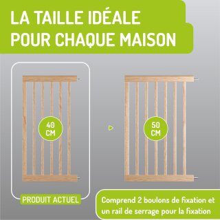 Verlängerungen 77 cm für Miko Holzschutzgitter – Holz-Erweiterungen naturbelassen (40 cm)