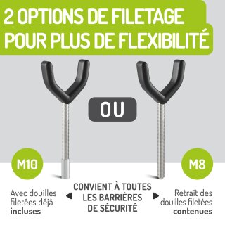 2 x Y-Spindeln / Y-Adapter für Treppengeländer – Kinderschutzgitter Befestigung ohne Bohren