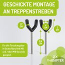 2 x Y-Spindeln / Y-Adapter für Treppengeländer...