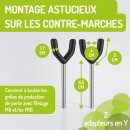 2 x Y-Spindeln / Y-Adapter für Treppengeländer – Kinderschutzgitter Befestigung ohne Bohren