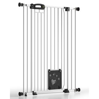 Haustierschutzgitter Merle | 103-113 cm | Extrahoch: 107 cm | mit Katzenklappe