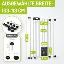 Haustierschutzgitter Merle | 103-113 cm | Extrahoch: 107 cm | mit Katzenklappe