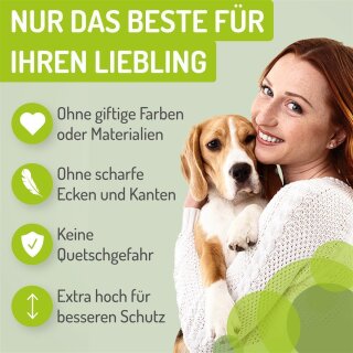 Haustierschutzgitter Merle | 153-161 cm | Extrahoch: 107 cm | mit Katzenklappe