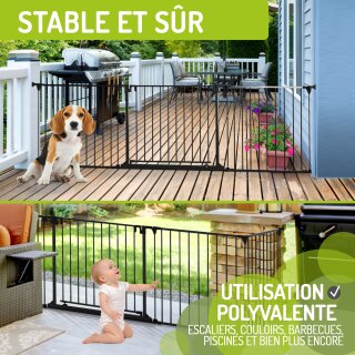 Absperrgitter Milo mit extrabreiter Tür bis 284 cm