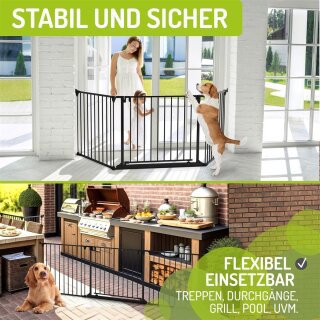 Absperrgitter Milo mit extrabreiter Tür bis 525 cm