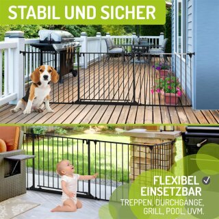 Absperrgitter Milo mit extrabreiter Tür bis 525 cm