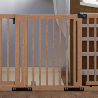 Kinderschutzgitter Miko 202-208 cm mit 2 Türen aus Buche