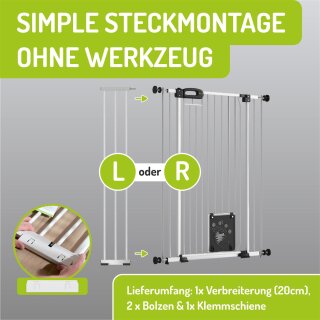20 cm Verbreiterung Extrahoch 107 cm für Mira & Merle mit Katzenklappe