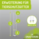 20 cm Verbreiterung Extrahoch 107 cm für Mira & Merle mit Katzenklappe