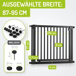 Kinderschutzgitter Miko 87-95 cm aus Holz - Ohne Bohren
