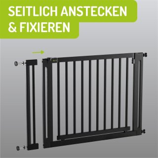 Extensions noires pour barrière Miko – Rallonges en bois 77 cm (10–50 cm)