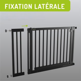 Verlängerungen für Miko Kinderschutzgitter Schwarz – Holz-Verbreiterungen 77 cm (10–50 cm)