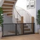 Treppenschutzgitter Miko 214-220 cm mit 2 Türen aus Buche Schwarz