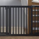 Treppenschutzgitter Miko 234-240 cm mit 2 Türen aus Buche Schwarz