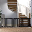 Treppenschutzgitter Miko 228-234 cm mit 2 Türen aus Buche Schwarz