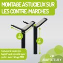 BOMI Y-Adapter Schwarz M10 – Befestigung für Treppengeländer bis 60 mm (2 Stück)