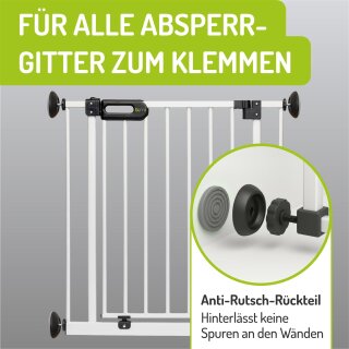 BOMI Wandschutz für Kinderschutzgitter | Elefantenfüße ohne Bohren | Schwarz