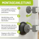 BOMI Wandschutz für Kinderschutzgitter | Elefantenfüße ohne Bohren | Schwarz