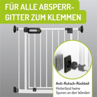 BOMI Wandschutz-Pads 4er-Set | 2x rund & 2x eckig für Türschutzgitter | Schwarz
