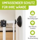BOMI Wandschutz-Pads 4er-Set | 2x rund & 2x eckig für Türschutzgitter | Schwarz
