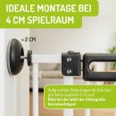 BOMI Wandschutz-Pads 4er-Set | 2x rund & 2x eckig für Türschutzgitter | Schwarz