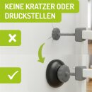 BOMI Wandschutz-Pads 4er-Set | 2x rund & 2x eckig für Türschutzgitter | Schwarz