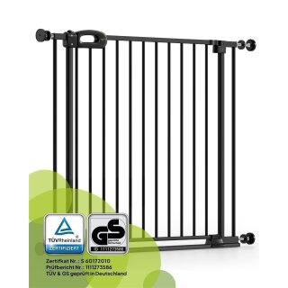 Türschutzgitter Merle mit FlatStep 63-217 cm - Schwarz