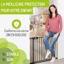 Türschutzgitter Merle 63-217 cm | Ohne Stolpergefahr | Extra Flach mit XXL Tür | Schwarz