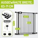 Treppengitter Merle 63-71 cm | Ohne Stolpergefahr | Extra...